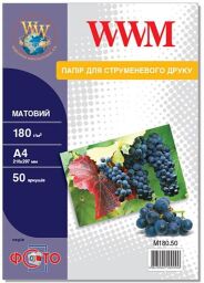 Фотобумага WWM Photo матовая 180г/м2 A4 50л (M180.50) от производителя WWM