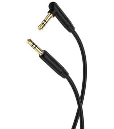 Аудіо-кабель Borofone BL4 3.5 мм - 3.5 мм (M/M), 1 м, кутовий, чорний (BL4B) від виробника Borofone