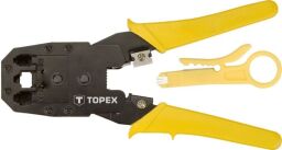 Кліщі обтискні TOPEX, для обтиску наконечників 4P, 6P, 8P, кусачки, 195мм