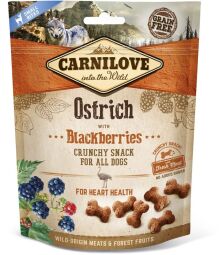Ласощі для собак Carnilove Dog Ostrich Blackberries Crunchy Snack мʼясо страуса, ожина 200 гр. - 200 (г)