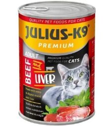 Влажный корм для взрослых кошек Julius K-9 с говядиной и печенью 415 г от производителя Julius-K9