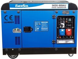Генератор дизельный EnerSol, 230В/380В (1/3 фазы), 7.5/8кВт, электростартер, AVR, 221кг. (SKDS-8EBAU) от производителя EnerSol
