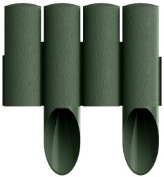 Газонна огорожа Cellfast 4 STANDARD, 10 секцій по 235 мм, 2.3м, зелений