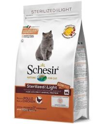 Schesir Cat Sterilized & Light 0.4 кг ШЕЗИР ЛАЙТ курица сухой монопротеиновый корм для стерилизованных кошек (ШКВСК0.4) от производителя Schesir