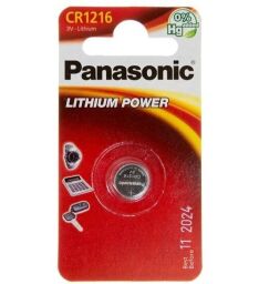 Батарейка Panasonic літієва CR1216 блістер, 1 шт. (CR-1216EL/1B) від виробника Panasonic