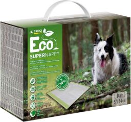 Одноразові пелюшки для собак 84*57 см Croci Super nappy Eco 14 шт/уп (біорозкладні) (C6028484eco) від виробника Croci