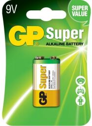 Батарейки GP SUPER ALKALINE 9V 1604A-SUE1, 6LF22 1 шт.