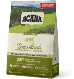 Корм Acana Grasslands cat сухой с мясом и рыбой для кошек всех возрастов 1.8 кг (0064992642181) от производителя Acana