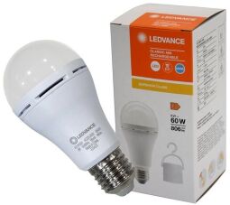 Лампа світлодіодна LEDVANCE акумуляторна A60 8W 806Lm 6500К E27