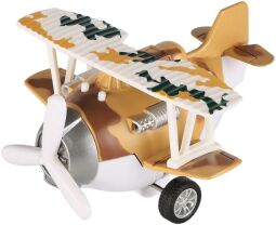 Літак металевий інерційний Same Toy Aircraft коричневий зі світлом і музикою