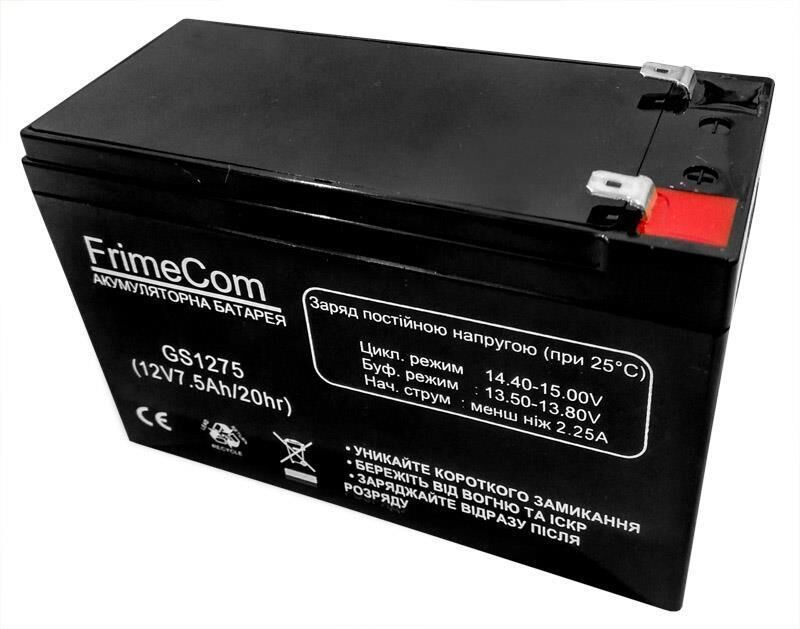 Акумуляторна батарея FrimeCom 12V 7.5AH (GS1275) AGM - зображення 2