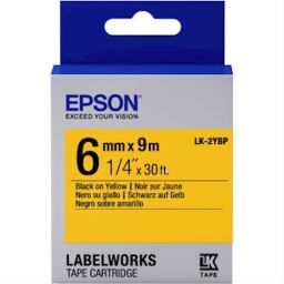 Картридж зі стрічкою Epson LK2YBP принтерів LW-300/400/400VP/700 Pastel Blk/Yell 6mm/9m