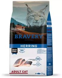 Сухий корм Bravery Cat Adult Herring з оселедцем для дорослих котів та кішок (0685 BR HERR _600 GR) від виробника Bravery