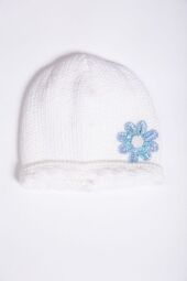 Дитяча шапка AGER молочно-блакитного кольору, з декором, 167R7802-1