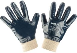 Перчатки рабочие NEO, нитриловое покрытие, хлопок, р.10, синий (97-630-10) от производителя Neo Tools