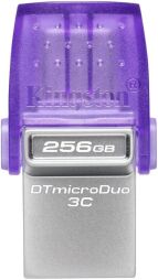 Накопичувач Kingston  256GB USB 3.2 Type-A + Type-C DT microDuo 3C R200MB/s (DTDUO3CG3/256GB) від виробника Kingston