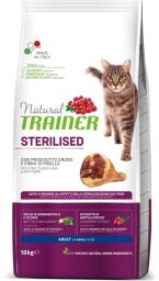 Сухой корм Trainer Natural Adult Sterilized with dry-cured ham для стерилизованных кошек от 1 года 10 кг. (8059149247014) от производителя Trainer