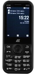 Мобильный телефон 2E E240 2022 2.4" 2SIM, 1000mAh, Черный (688130245159) от производителя 2E