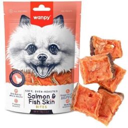Wanpy Soft Salmon & Fish Skin Bites ВАНПІ М'ЯГКІ ШМАСКИ ЛОСОСЯ ласощі для собак 0.1кг