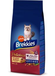 Сухий корм для кішок Brekkies Cat Delice Meat 20 кг. з м'ясом, хрусткі м'ясні шматочки для котів