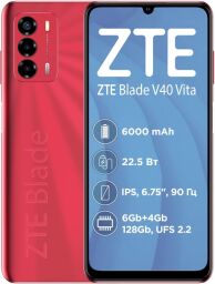 Смартфон ZTE Blade V40 Vita 4/128GB Dual Sim Red (Blade V40 Vita 4/128GB Red) от производителя ZTE