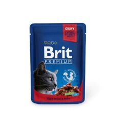 Влажный корм Brit Premium Cat Beef Stew & Peas (тушеная говядина+горох) 100 г (100270 /505982) от производителя Brit