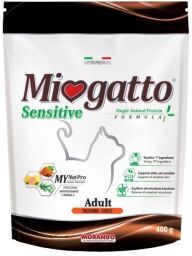 Корм Morando Miogatto Sensitive Turkey Monoprotein сухой с индейкой для взрослых кошек 0.4 кг (8007520086387) от производителя Morando