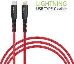 Кабель Intaleo CBRNYTL1 USB Type-C - Lightning (M/M), 1.2 м, Red (1283126504129) от производителя Intaleo