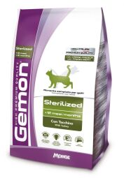 Корм Gemon Cat Sterilised сухой с индейкой для стерилизованных кошек 7 кг (8009470297288) от производителя GEMON
