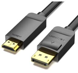 Кабель Vention DisplayPort - HDMI (M/M), 1 м, Black (HAGBF) від виробника Vention
