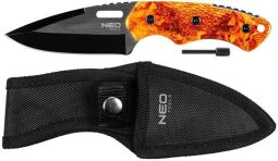 Нож тактический Neo Tools Full Tang, 200мм, лезвие 90мм, рукоятка из алюминия, кремень, чехол (63-109) от производителя Neo Tools