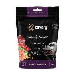 Ласощі для собак Savory качка та шипшина 200 г (1111168074) від виробника Savory