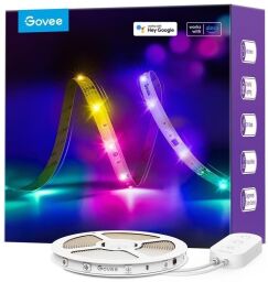 Лента светодиодная умная Govee H618A RGBIC Basic Wi-Fi + Bluetooth LED Strip Light 5м Белый (H618A3D1) от производителя Govee