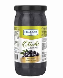 Оливки HELCOM 230g маслини чорні без кісточки ск/б