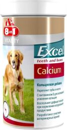 Вітаміни 8in1 Excel Calcium для покращення стану кісток та зубів у собак 470 таблеток (4048422109433) від виробника 8in1