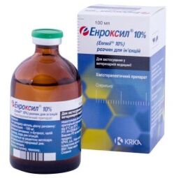 Антибактеріальний препарат KRKA Енроксил 10% 100 мл ін'єкція