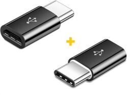 Адаптер XoKo AC-014 micro USB - USB Type-C (F/M), 2шт., Black (XK-AC014-BK2)