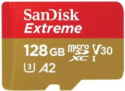 Карта памяти SanDisk microSD 128GB C10 UHS-I U3 R190/W90MB/s Extreme V30 (SDSQXAA-128G-GN6MN) от производителя SanDisk