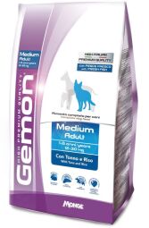 Корм Gemon Dog Medium Adult Tonno сухий з тунцем та рисом для дорослих собак середніх порід 3 кг (8009470386098) від виробника GEMON