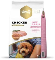 Корм Amity Super Premium Chicken сухий з куркою для дорослих собак усіх порід 4 кг