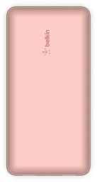 Акумулятор портативний літій-іонний Power Bank Belkin 20000мА·год 15Вт, 2хUSB-A/USB-C, рожевий