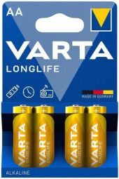 Батарейка VARTA LONGLIFE щелочная AA блистер, 4 шт. (04106101414) от производителя Varta