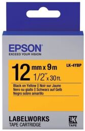 Картридж зі стрічкою Epson LK4YBP принтерів LW-300/400/400VP/700 Pastel Black/Yellow 12mm/9m