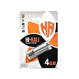 Флеш-накопичувач USB 4GB Hi-Rali Corsair Series Silver (HI-4GBCORSL) від виробника Hi-Rali