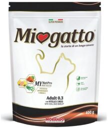 Корм Morando Miogatto Adult Veal and Barley сухой с говядиной для взрослых кошек 0.4 кг (8007520086028) от производителя Morando