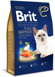 Корм Brit Premium by Nature Cat Adult Salmon сухий з лососем для дорослих котів 8.0 кг (8595602553211) від виробника Brit Premium