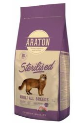 Поживний сухий корм для стерилізованих котів ARATON STERILISED Adult All Breeds 15кг