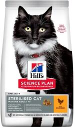 Корм Hill's Science Plan Feline Mature Adult 7+ Sterilised Chicken сухой с курицей для стерилизованных пожилых кошек 3 кг (052742024042) от производителя Hill's