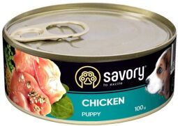Влажный корм для щенков Savory с курицей 100 г (SZ30532) от производителя Savory