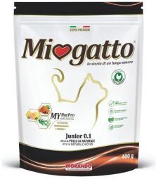 Корм Morando Miogatto Junior сухий з куркою для кошенят 0.4 кг (8007520086004) від виробника Morando